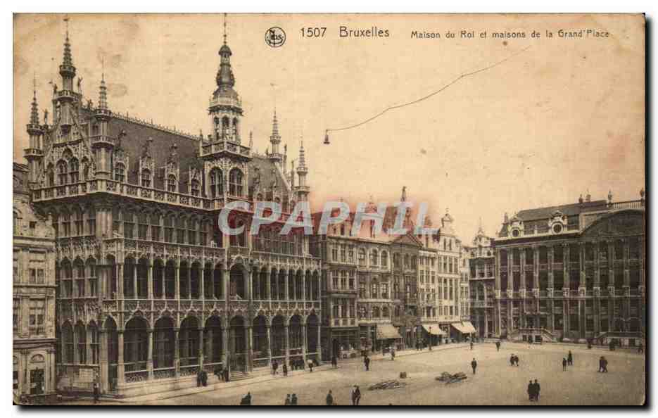 Belgie Belgique Bruxelles CPA Maison du roi et maisons de la Grand place