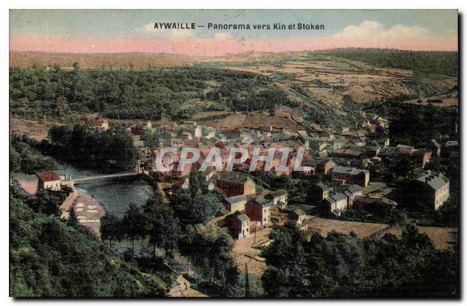 Belgie Belgique Aywaille CPA panorama vers Kin et Stoken