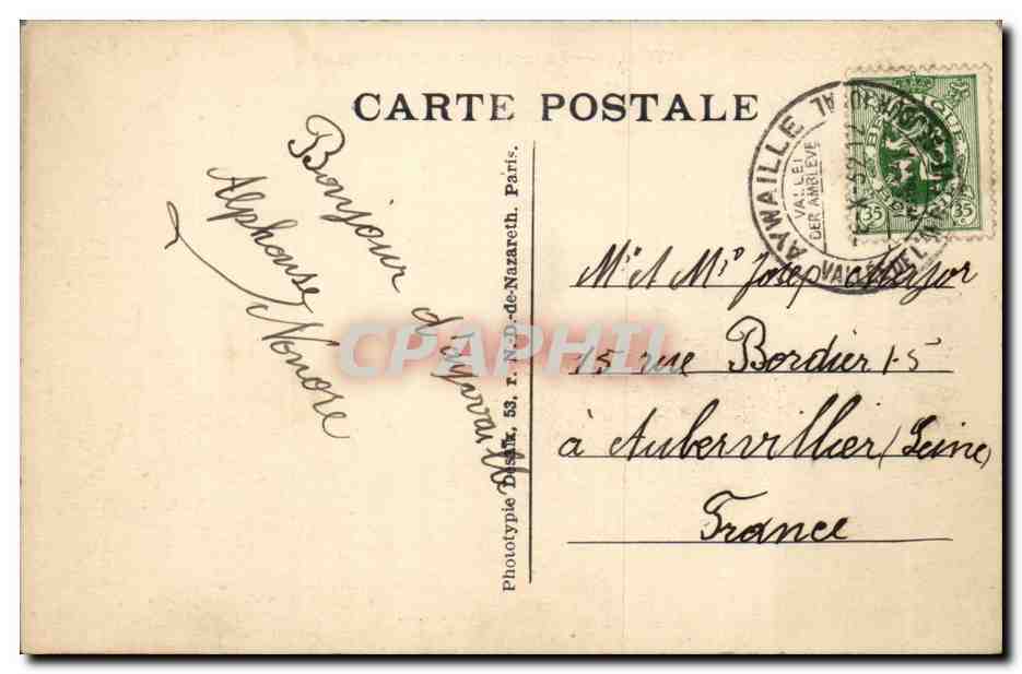 Belgie Belgique Aywaille CPA panorama vers Kin et Stoken — Verso