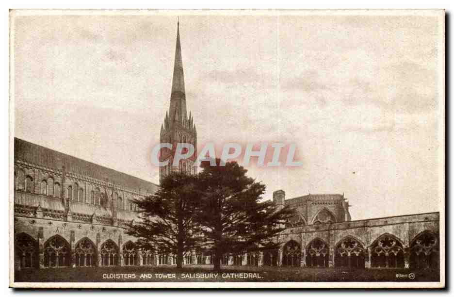 Great Britain CPA Cloisters and tower Salisbury Cathedral