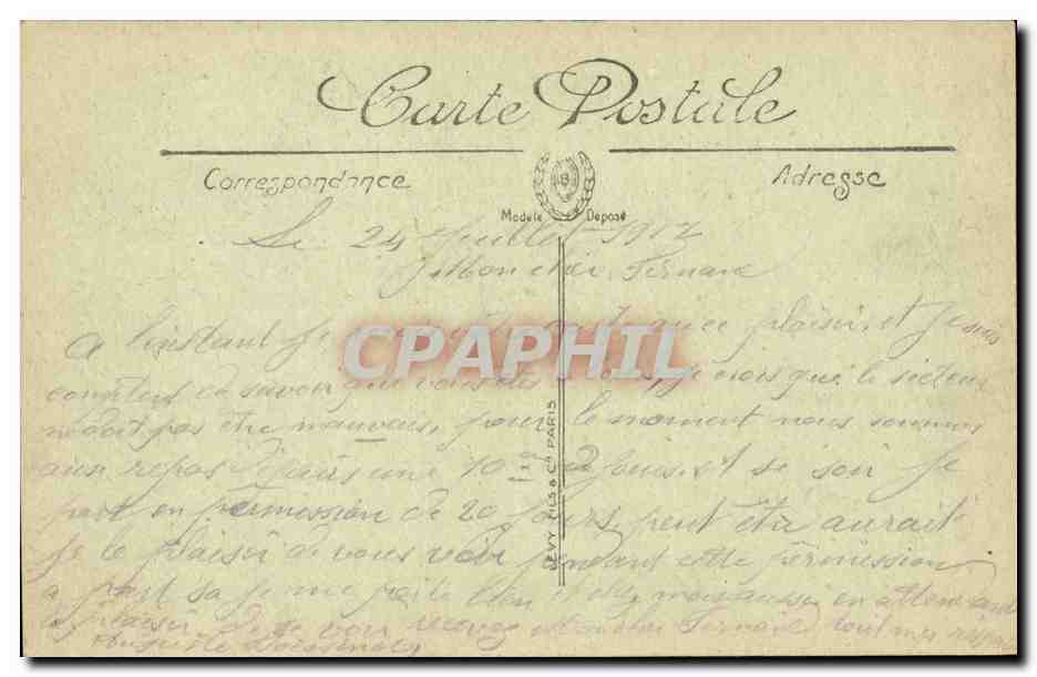 Epernay CPA Coteau de Mareuil sur Av La bouteille — Rückseite