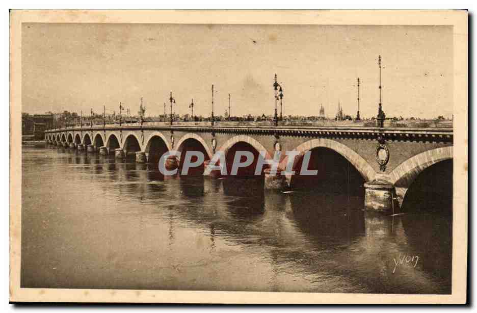 Bordeaux CPA Le pont de Bordeaux Un des ouvrages les plus remarquables de ce genre deschamps et Billaudel ingenieurs