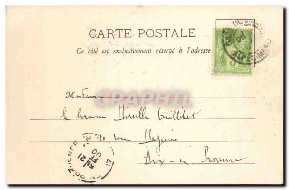 Cannes CPA Le port — Verso
