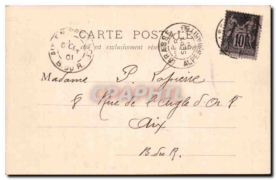 CPA Grasse Vieille rue (enfants) — Rückseite