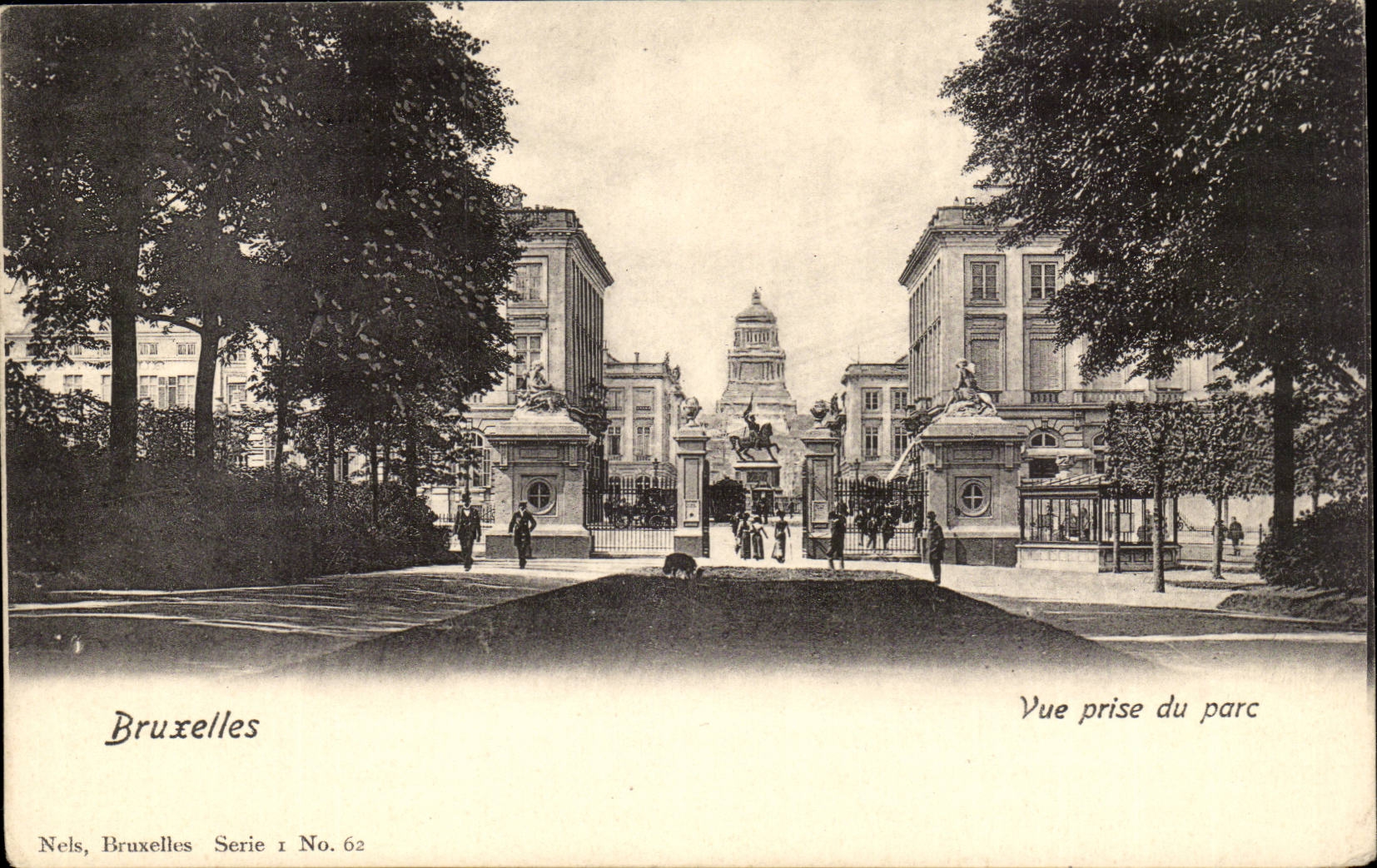 Belgie Belgique Bruxelles CPA Vue prise du parc