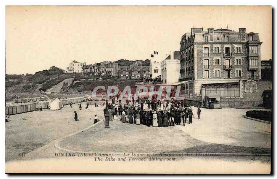 Dinard (Île-et-Vilaine) — La Digue et le Restaurant des Terrasses — J. Jost