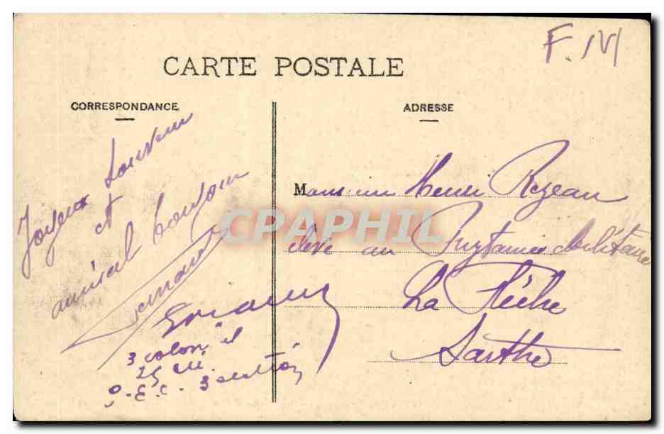 Rochefort sur Mer cPA La caisse d'epargne — Rückseite