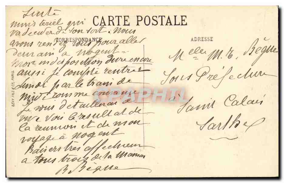 Paris CPA La place Vendome et la colonne — Rückseite