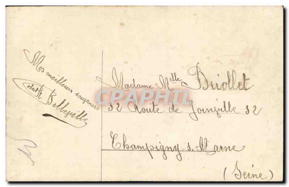 CPA Fantaisie Homme Heureuse annee — Verso