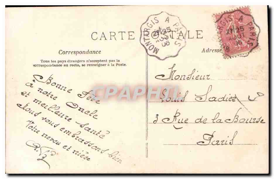 CPA Fantaisie Bonne fete St Louis Nous les avons cueillies en pensant a vous — Rückseite