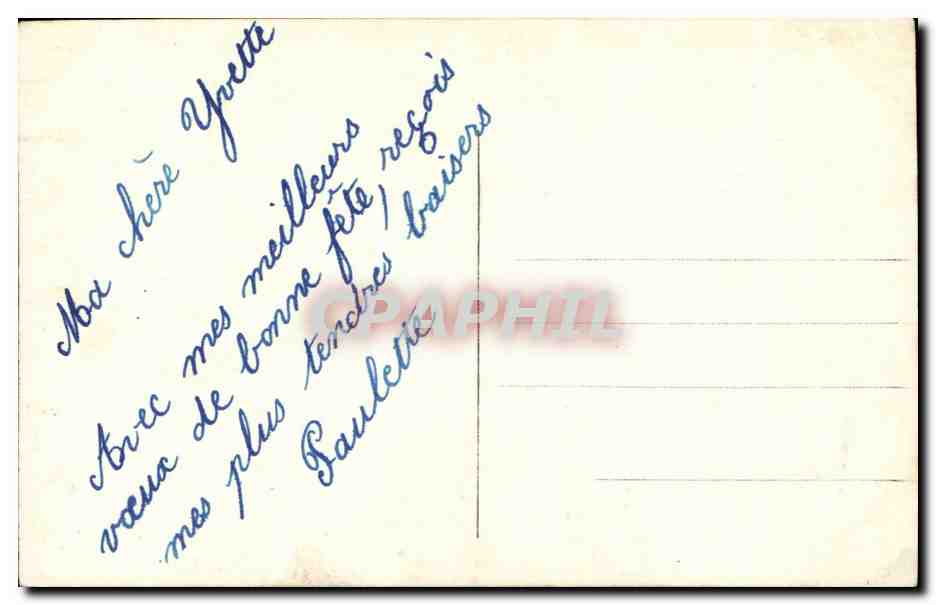 CPA Fantaisie Femme — Verso