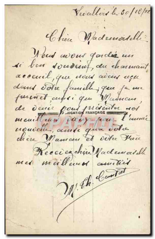 CPA Fantaisie Chien Dog Bonne annee — Rückseite