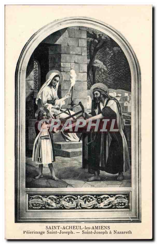 Saint Acheul les Amiens CPA Pelerinage Saint Joseph a Nazareth