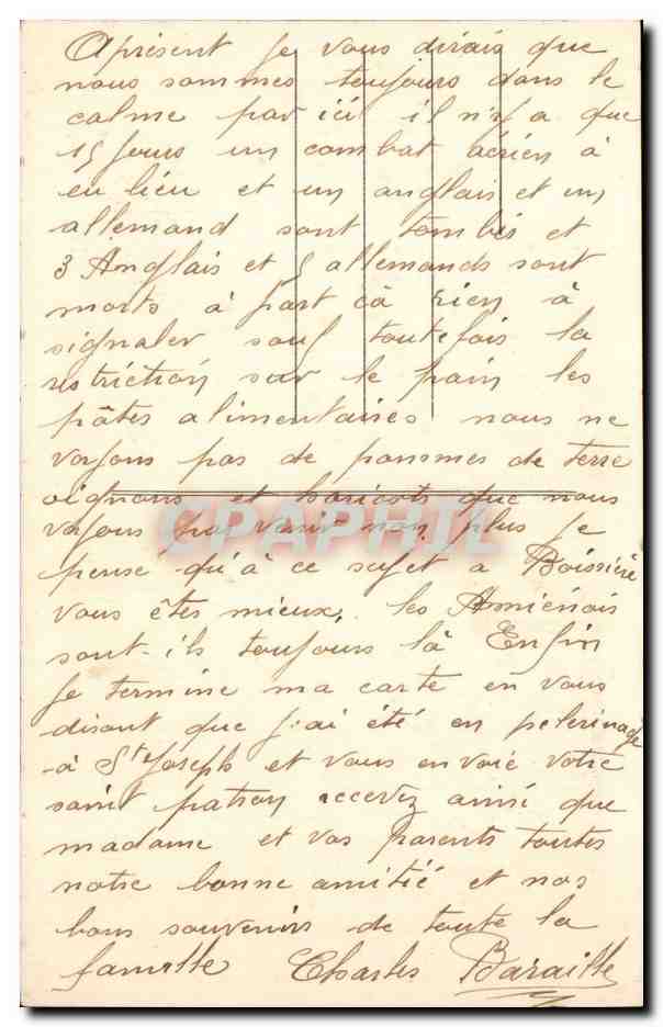 Saint Acheul les Amiens CPA Pelerinage Saint Joseph a Nazareth — Back