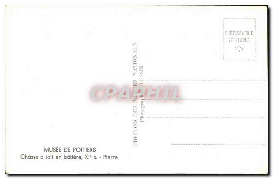 Châsse à toit en bâtière, XIe s. — Pierre — Éditions des Musées Nationaux — Verso