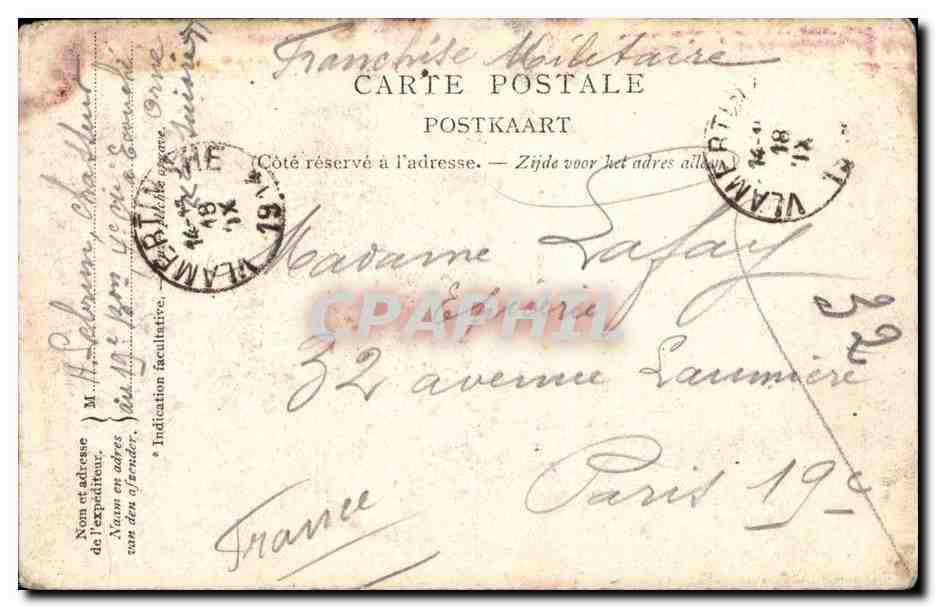 Belgique Belgie CPA Etablissement des Ursulines Wavre Notre DAme Chapelle — Rückseite