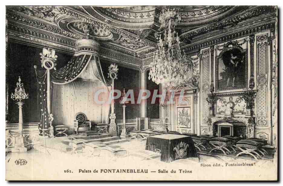 Paleis van FONTAINEBLEAU — Zaal van de Troon — uitgave door Siron, Fontainebleau