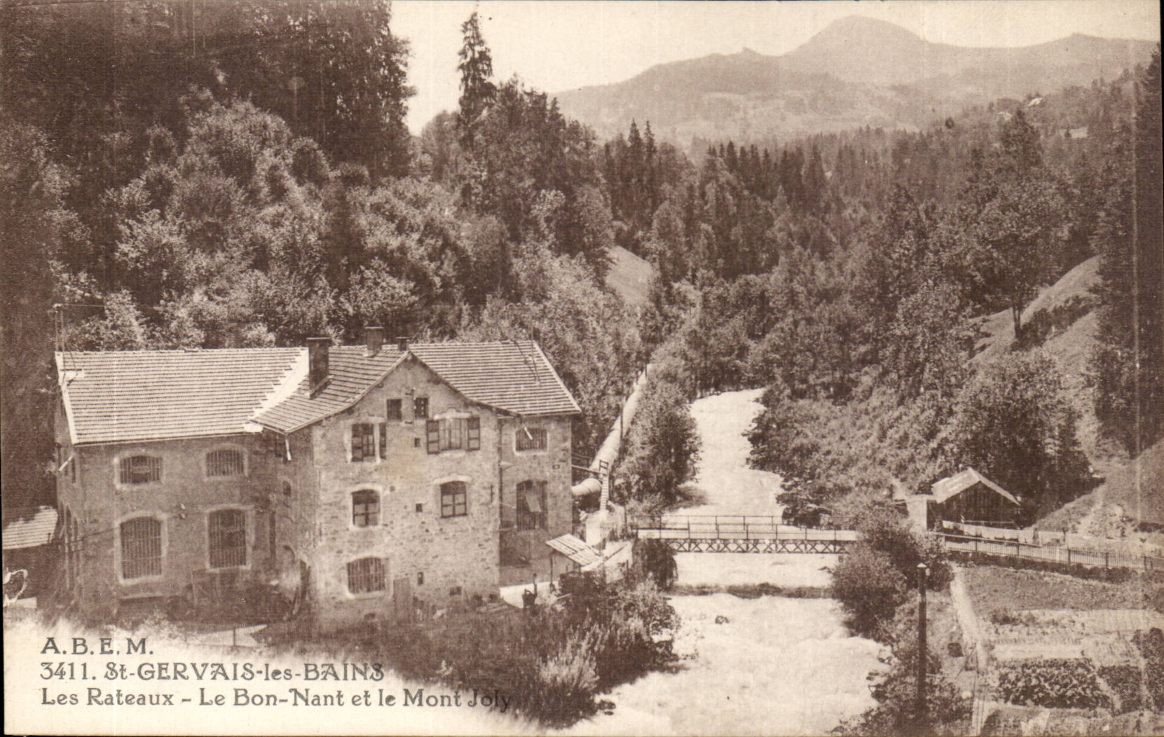 St-Gervais-les-Bains — Les Rateaux, Le Bon-Nant et le Mont Joly — A.B.E.M. n°3411