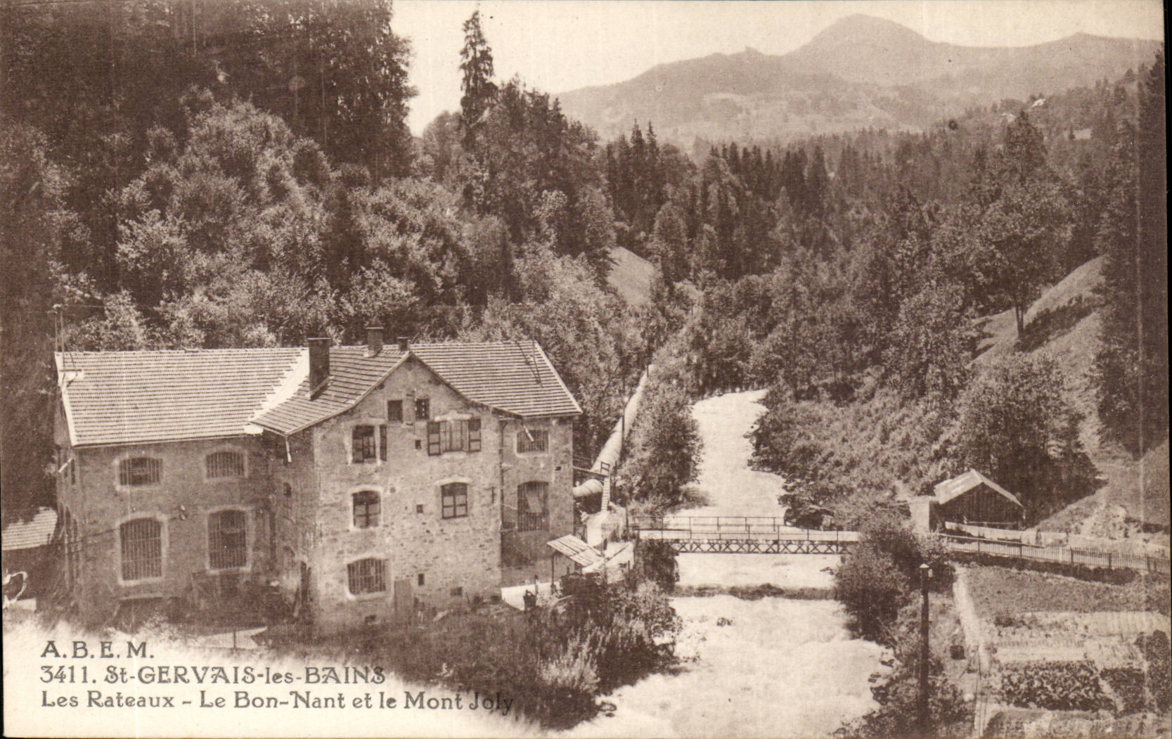 St-Gervais-les-Bains — Les Rateaux, Le Bon-Nant et le Mont Joly — A.B.E.M. n°3411