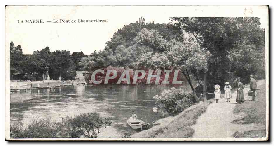 La Marne CPA Le pont de Chennevieres