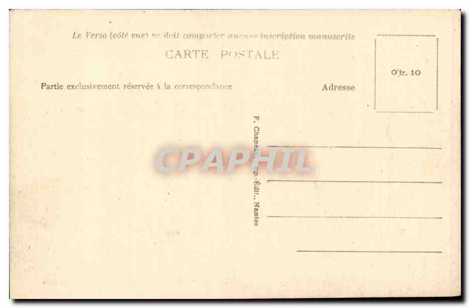 Nantes CPA Vue panoramique vers l'est — Rückseite