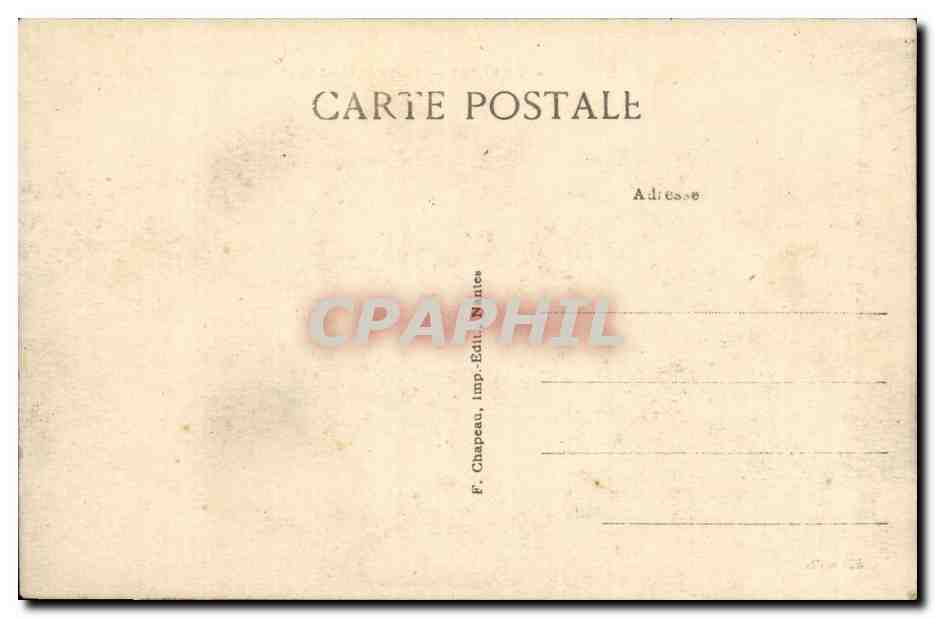 Nantes CPA Place Louis XVI et abside de la cathedrale — Verso