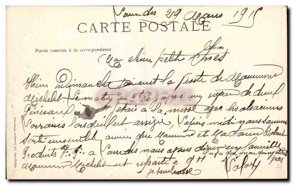 Lourdes CPA Le chateau — Rückseite