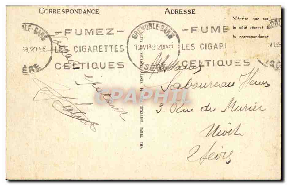 Maison Forestière du Col de la Charmette — Massif de la Grande Chartreuse — n°995 — Verso
