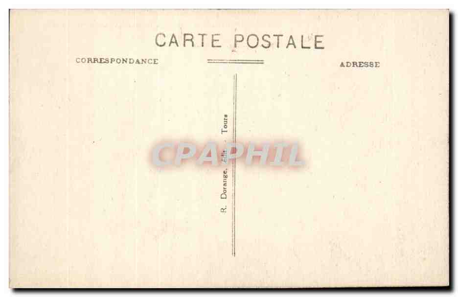 Azay le Rideau CPA Le chateau national FAcade Nord Est — Rückseite