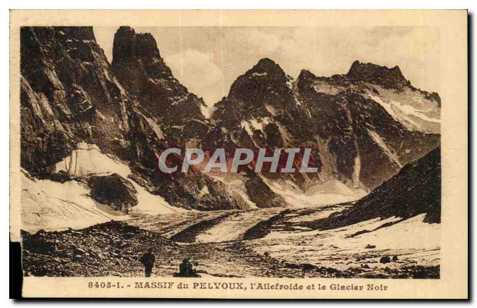 CPA Massifdu Pelvoux l'ailefroide et le glacier noir