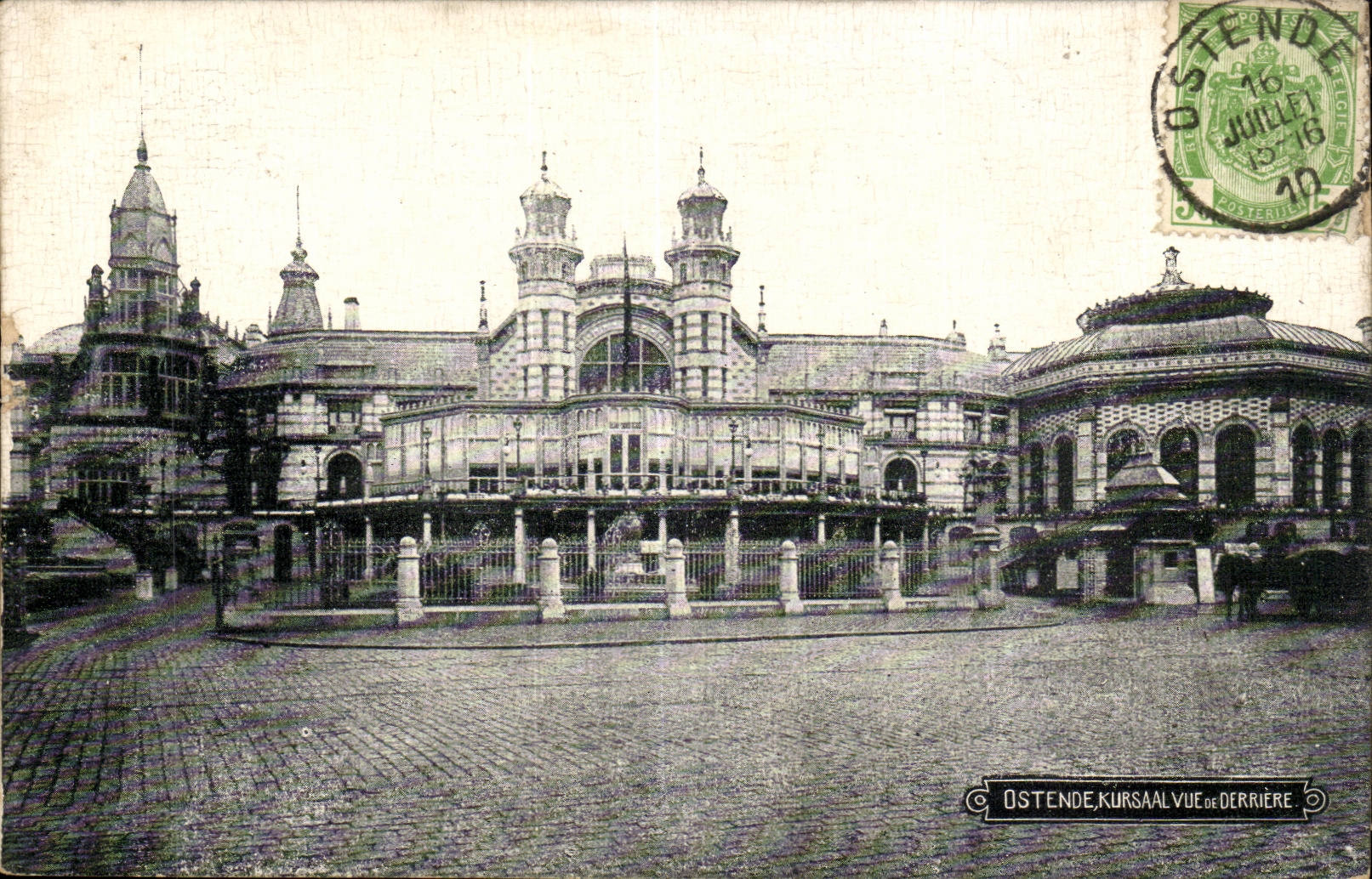 Belgie Belgique ostende CPA Kursaal Vue de derriere