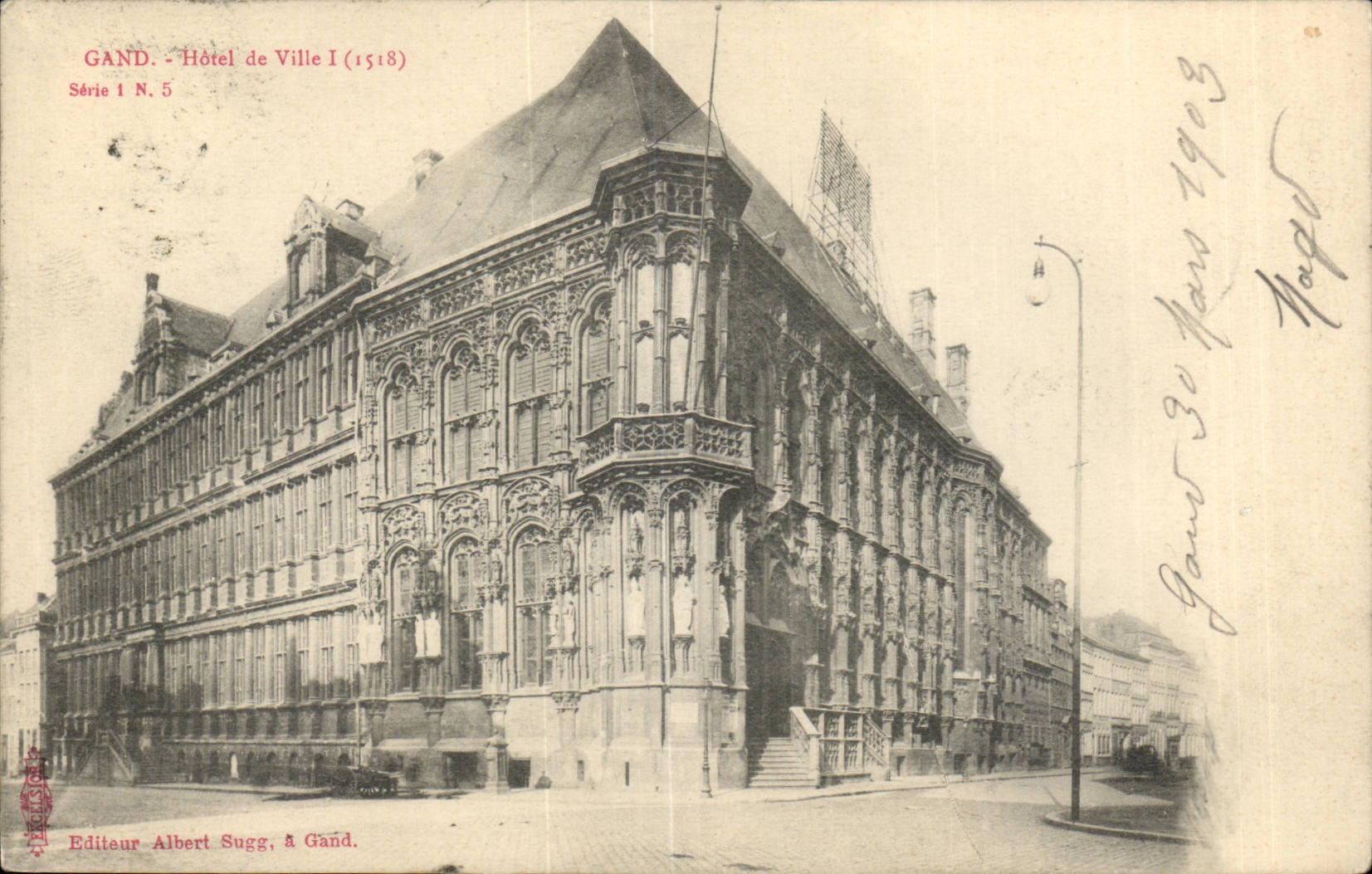 Gand - Stadthaus I — Serie 1 Nr. 5 — Verleger Albert Sugg, in Gand