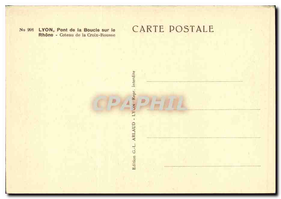 Lyon - Pont de la Boucle sur le Rhône - Coteau de la Croix-Rousse — Reverso