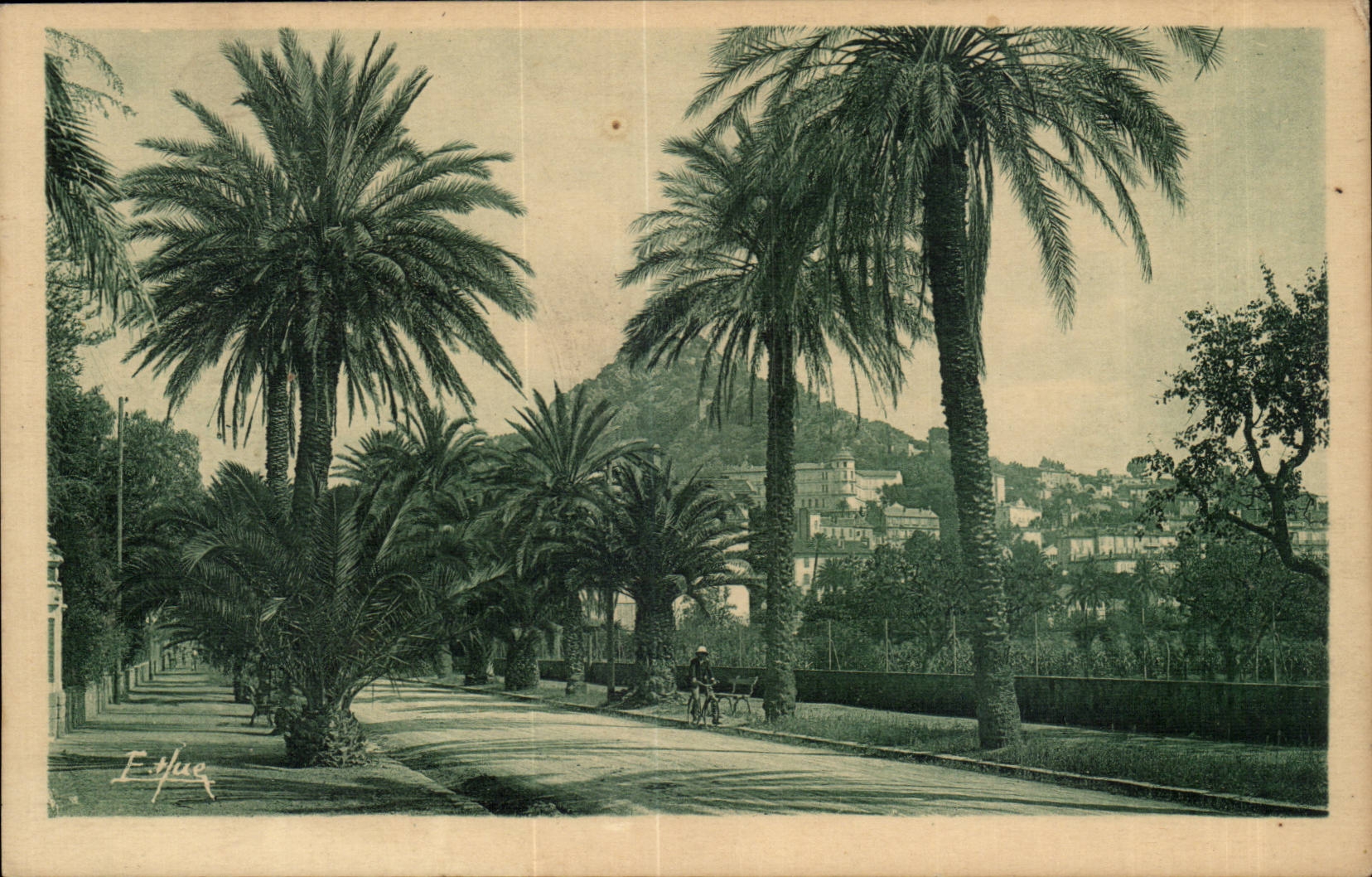 Hyères-Palmiers — Avenue Godillot — panorama sur la ville — Vidal, Librairie-Journalaux, Hyères