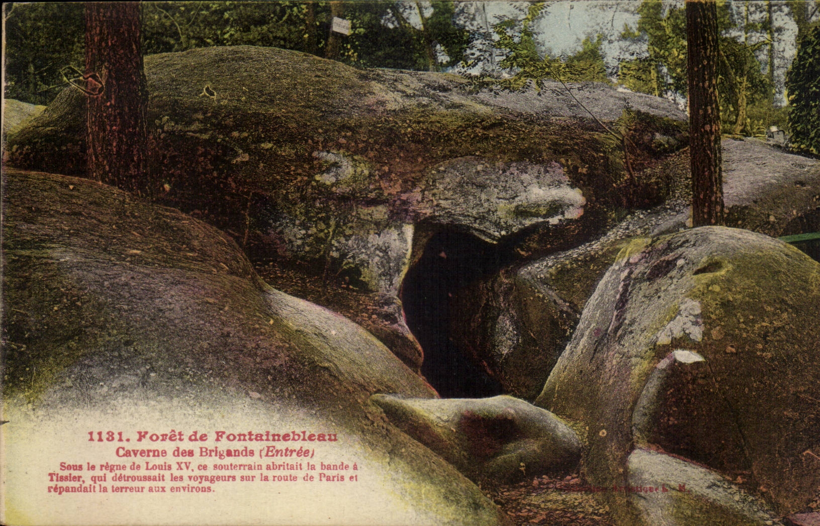Fontainebleau Forest — Cave of the Brigands (Entrance) — Publisher L. D. (n° 1131)