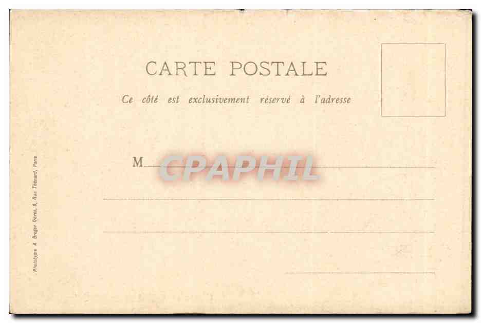 Chantily CPA La galerie du peintre (Publicite Chocolat et The de la Cie coloniale) — Verso