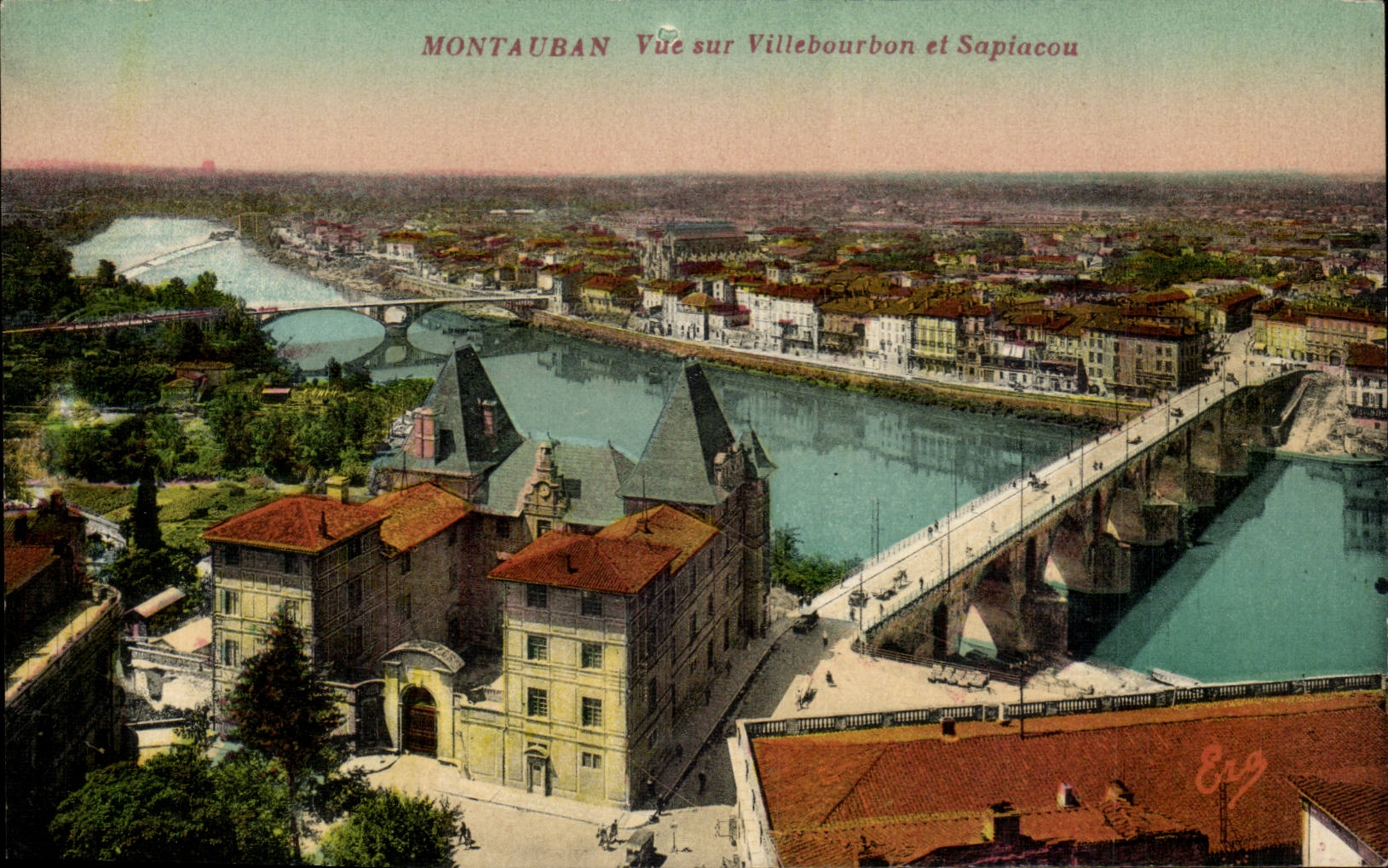 Montauban CPA Vue sur Vileurbon et Sapiacou