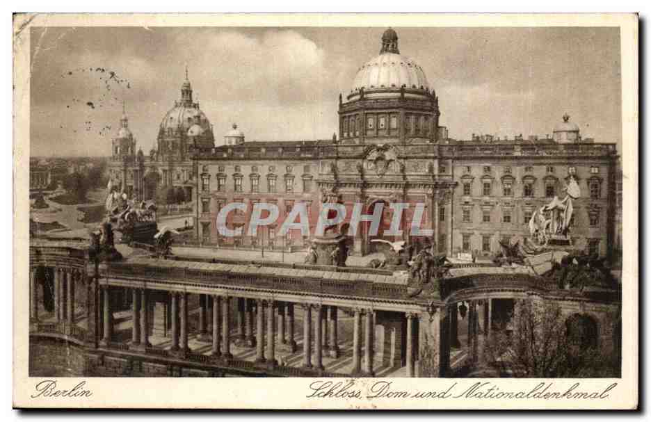 Allemagne Berlin CPA Schloss Dom und Nationaldenkmal
