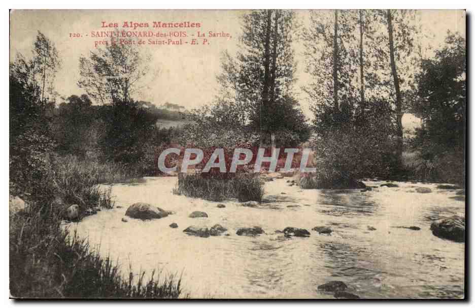 Les Alpes Mancelles — La Sarithe, près le Pont de Saint-Paul — E. P. — n° 120