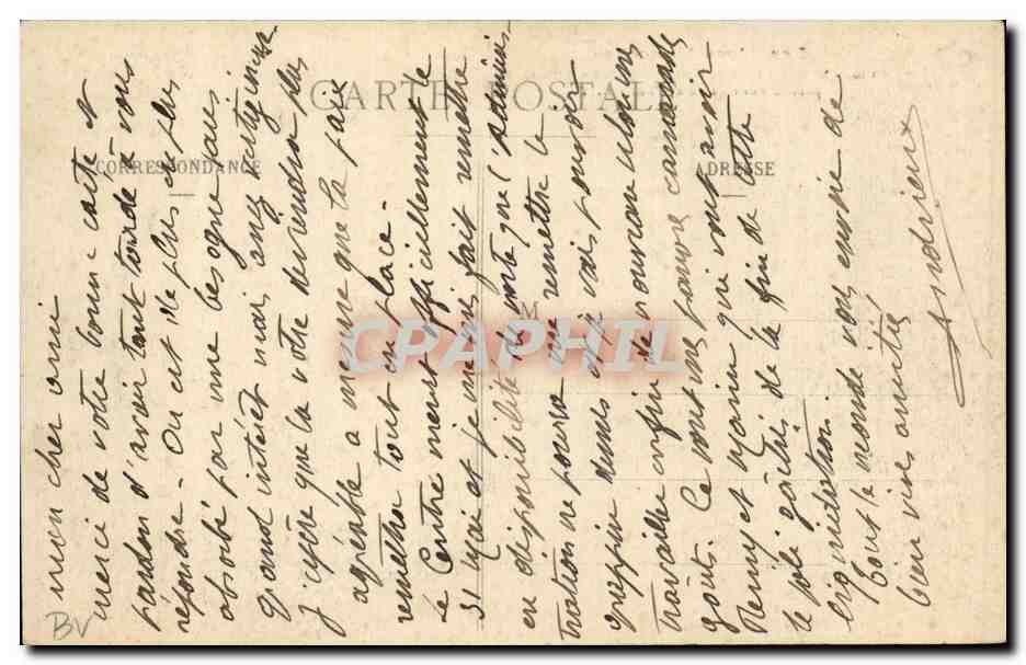 Les Alpes Mancelles — La Sarithe, près le Pont de Saint-Paul — E. P. — n° 120 — Verso