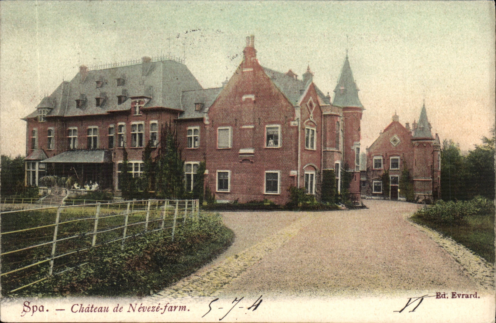 Belgie Belgique Spa CPA Chateau de Neveze Farm