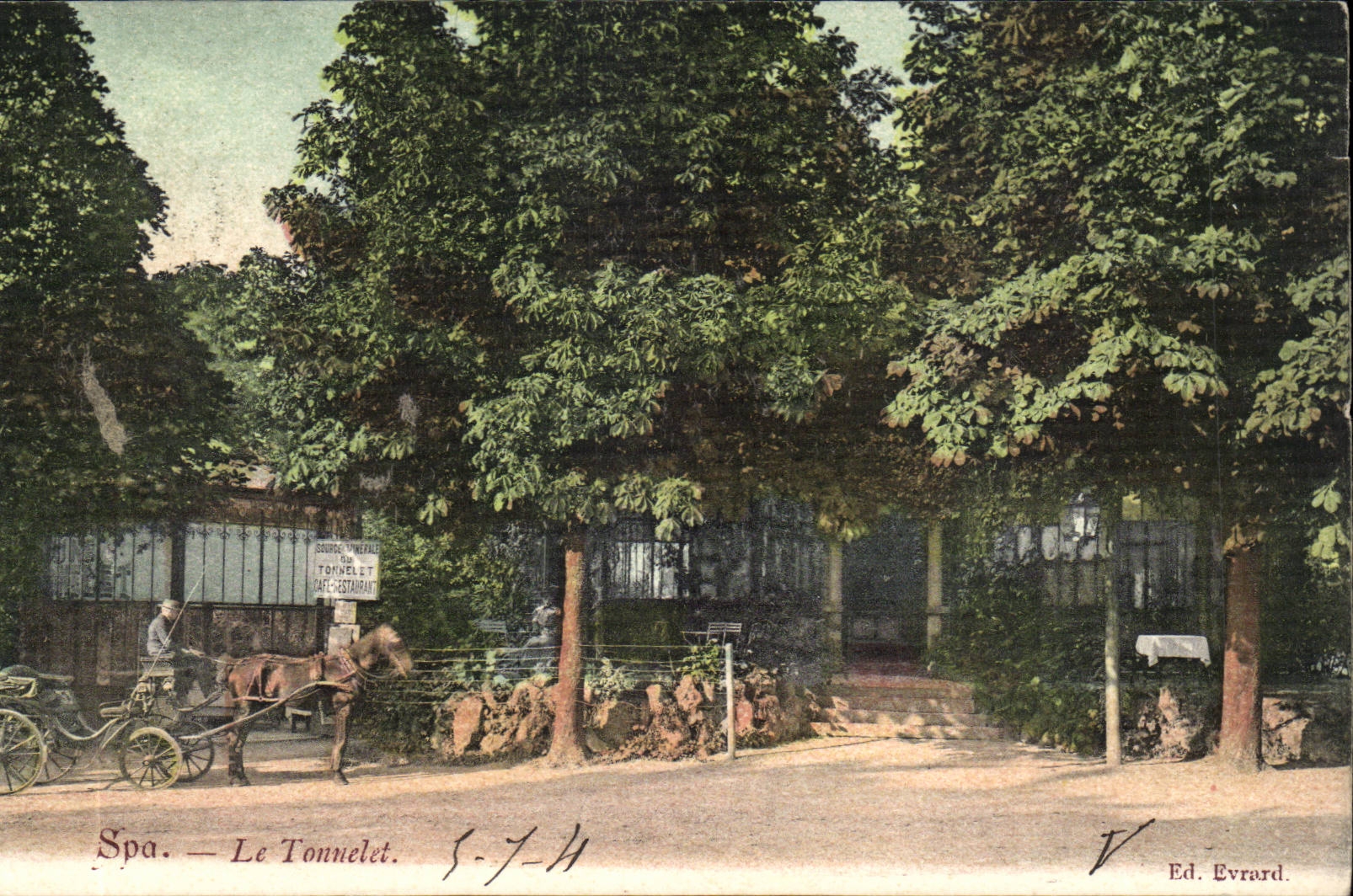 Belgie Belgique Spa CPA Le Tonnelet (Restaurant cheva)