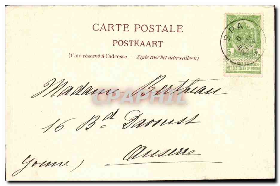 Spa — Allee des Parks und Galerie Léopold II — S.A. Verleger — Rückseite