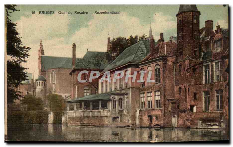 Belgie Belgique Bruges CPA Quai u Rosaire Rozenhoedkaai