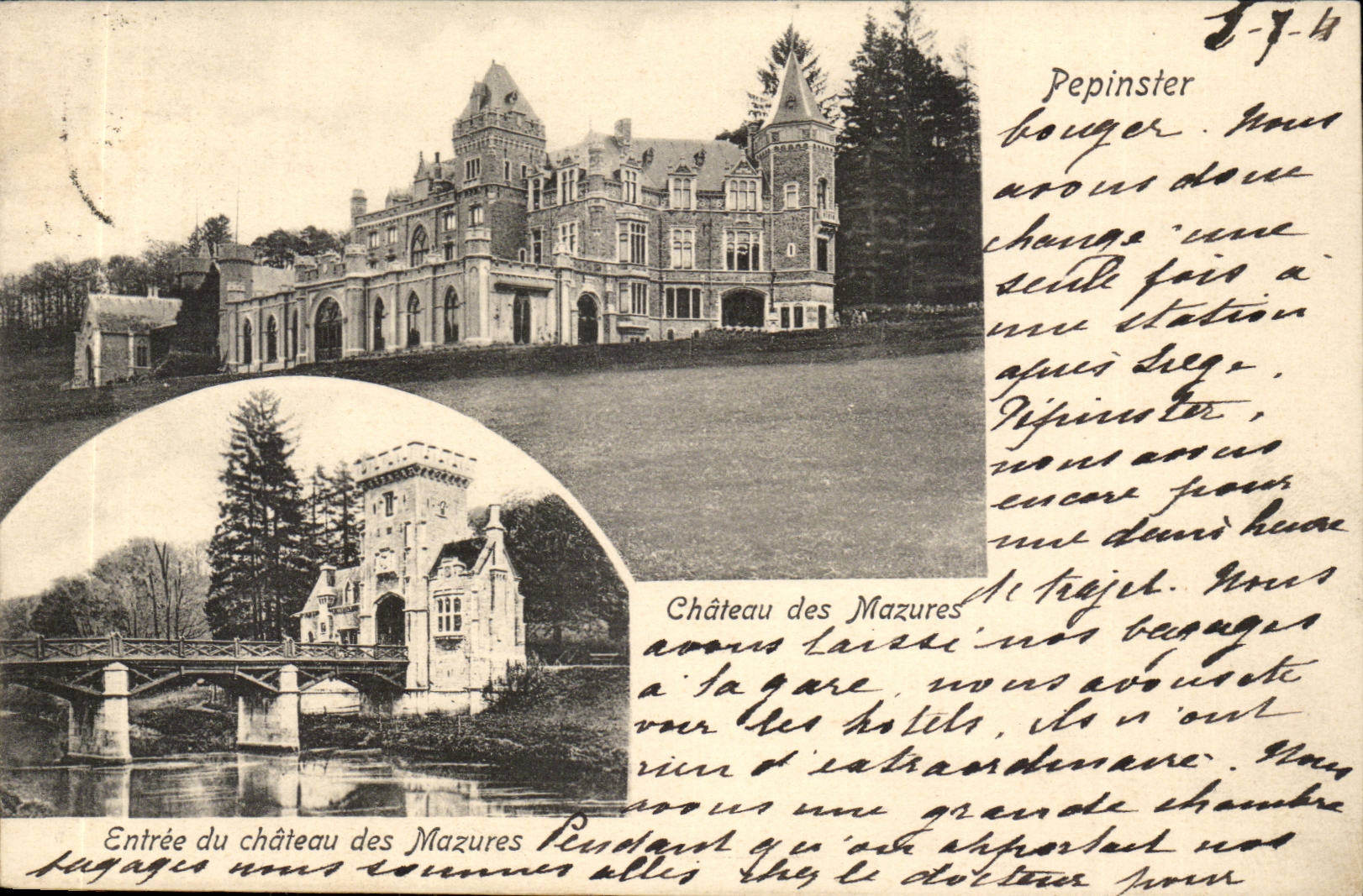 Belgie Belgique Pepinster Chateau des Mazures Entree du chateau
