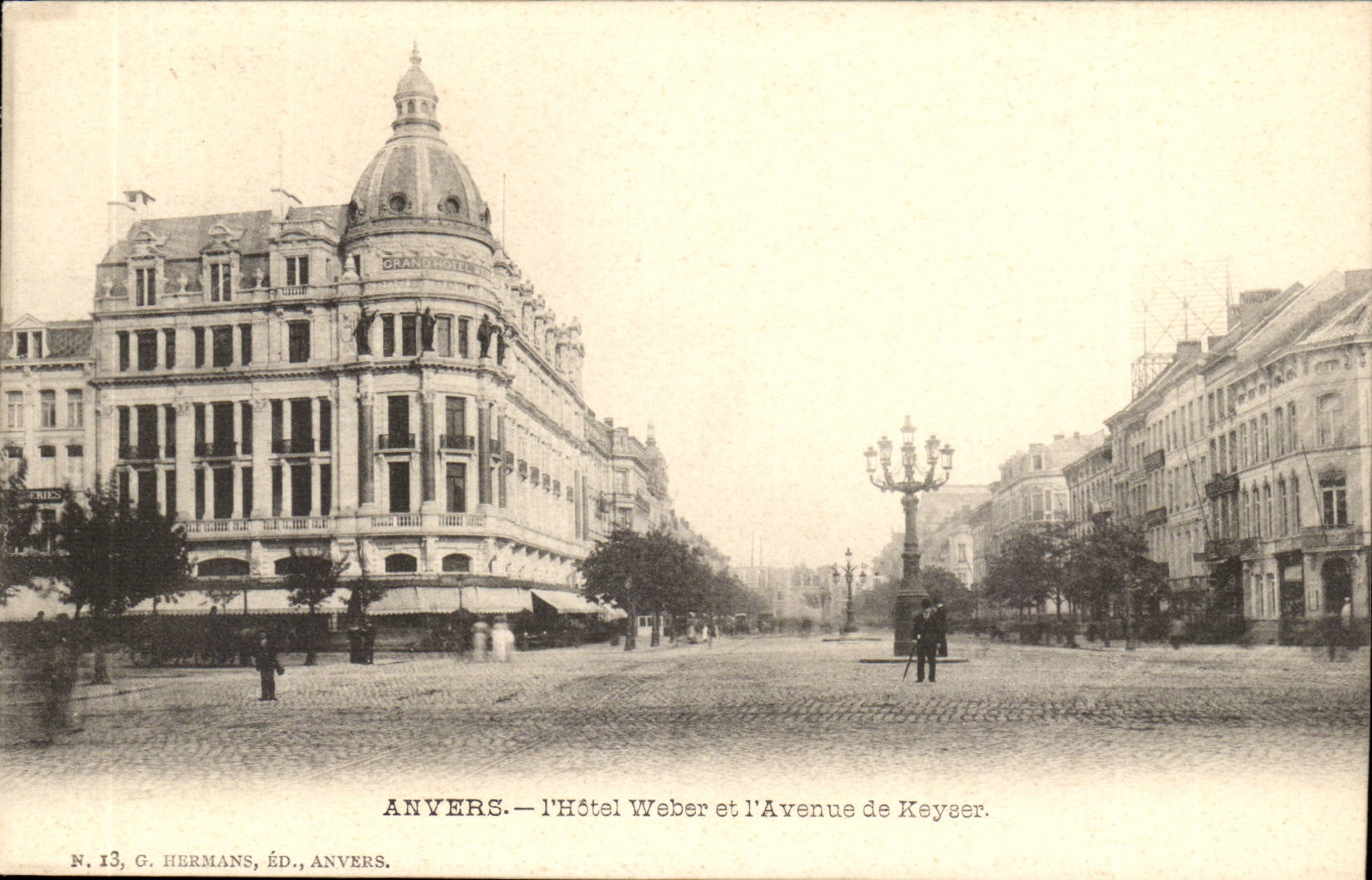 Belgie Belgique Anvers CPA L'hotel Weber et l'avenue de Keyaer