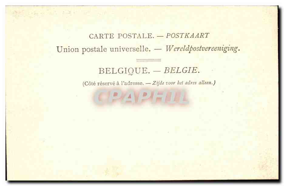 Belgie Belgique Anvers CPA L'hotel Weber et l'avenue de Keyaer — Rückseite