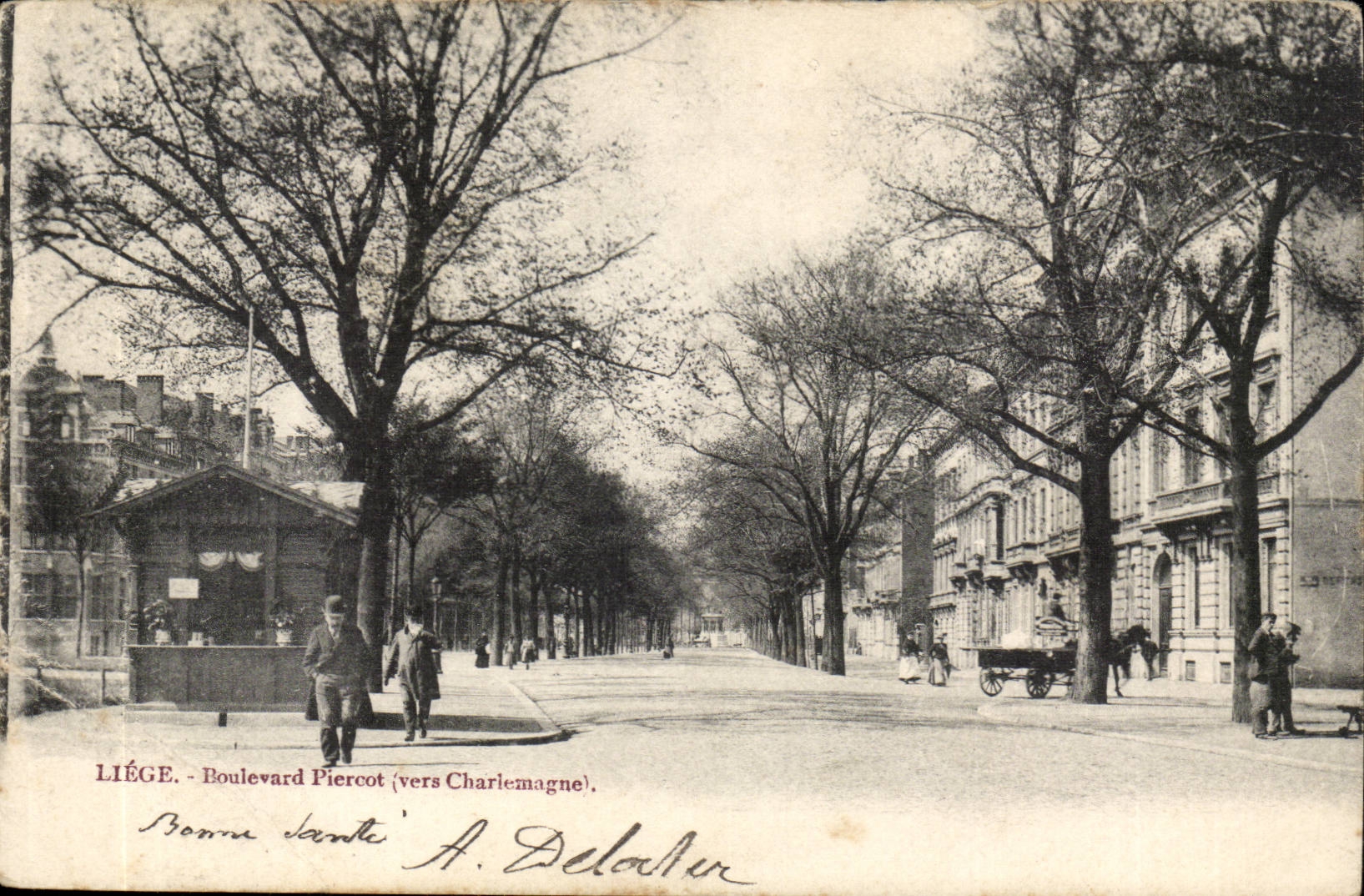 Belgie Belgique Liege CPA Boulevard Piercot (vers Charlemagne)