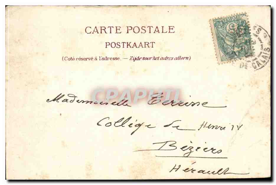 Belgie Belgique Liege CPA Boulevard Piercot (vers Charlemagne) — Back