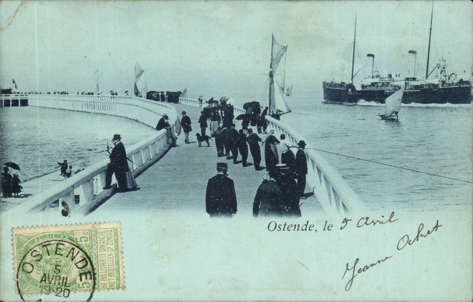 Belgie Belgique ostende CPA (bateau)